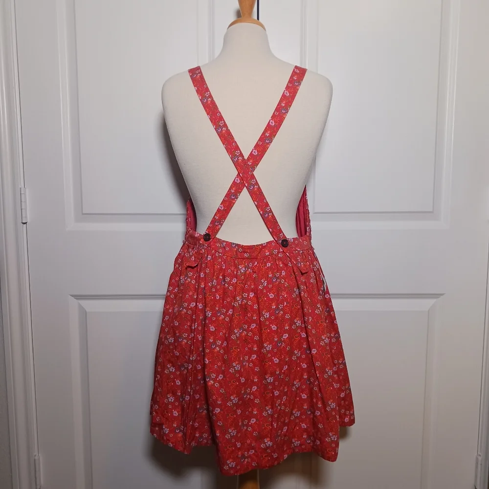 NWT Free People Cottage Core Floral Short Dress Smocked Front Poppy Combo - Picture 11 of 14